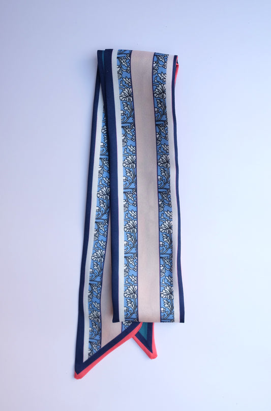 Blue Race Horse Twilly Scarf