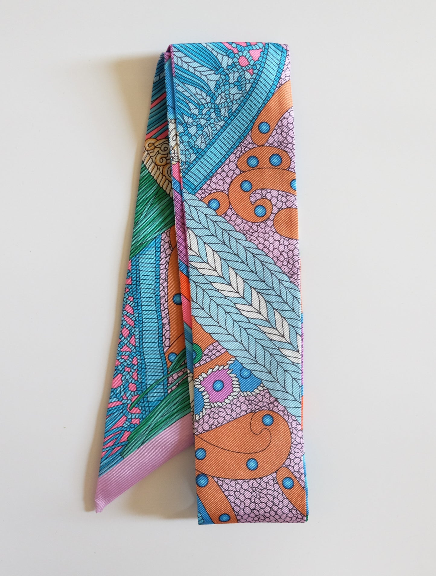 Colorful Dot Twilly Scarf