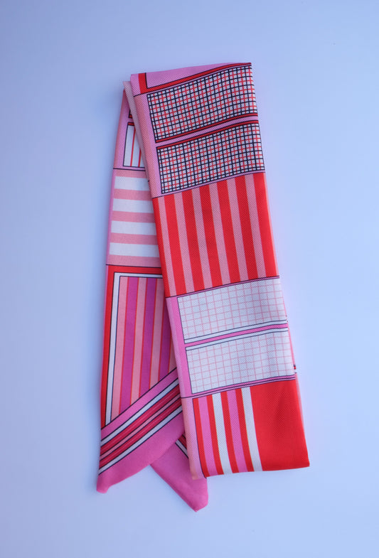 Pink Horse Twilly Scarf