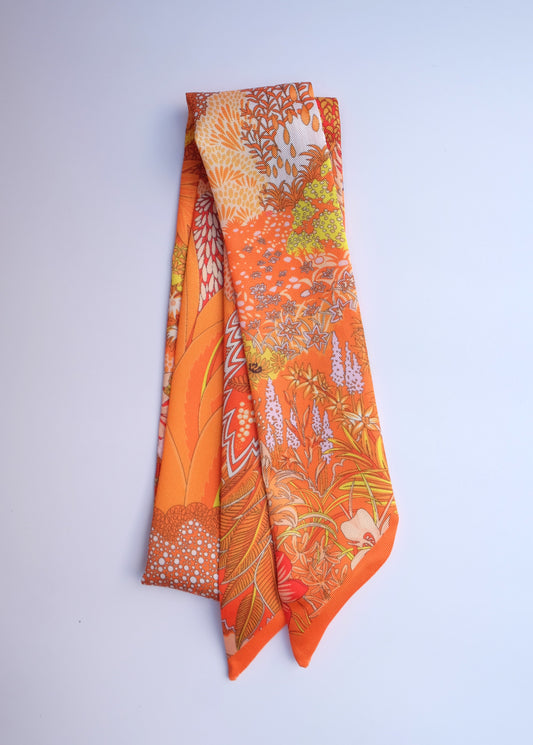 Orange Forest Twilly Scarf