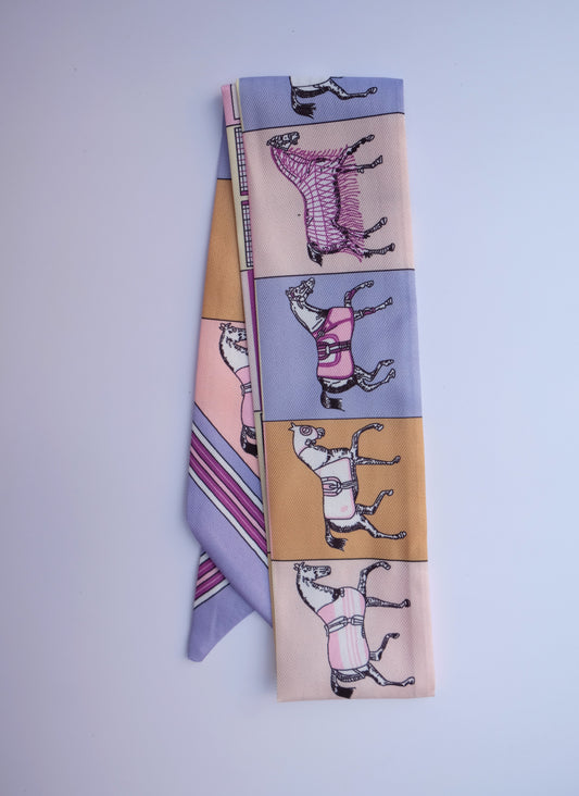 Purple Horse Twilly Scarf