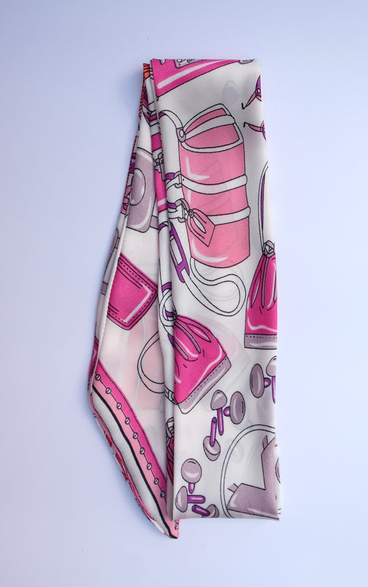 Pink Icon Twilly Scarf