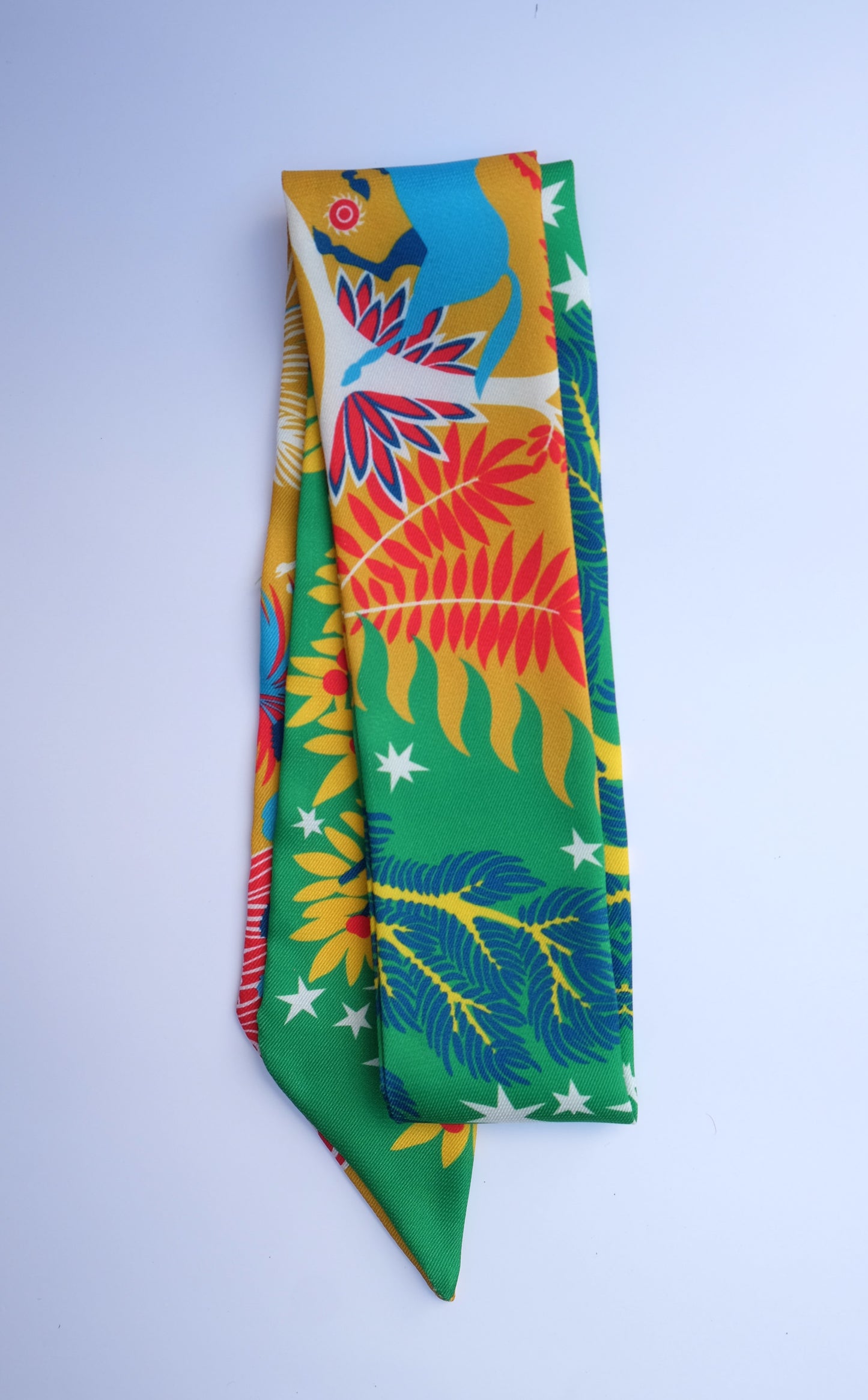 Bright Green Forest Twilly Scarf