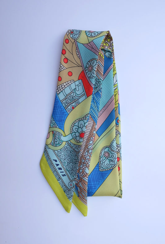 Bright Multi-Color Dot Twilly Scarf