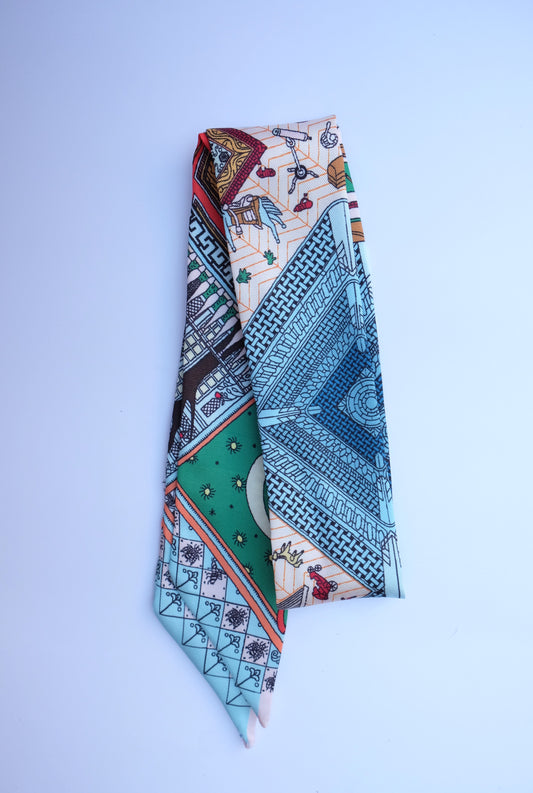 Multi-Color Twilly Scarf