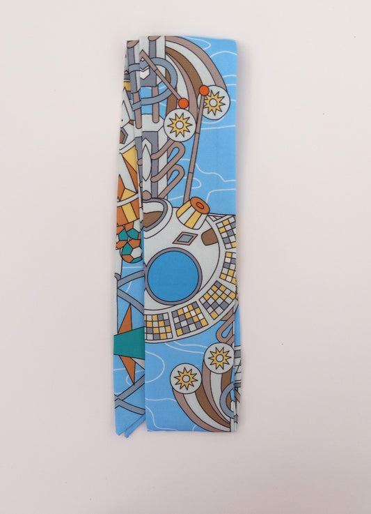 Blue Explorer Twilly Scarf